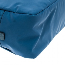 Pre Owned Anya Hindmarch Blue Nylon Space Invader Cosmetic Pouch