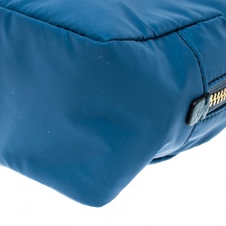 Pre Owned Anya Hindmarch Blue Nylon Space Invader Cosmetic Pouch