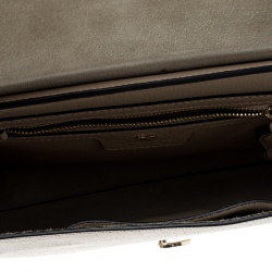 Pre Owned Anya Hindmarch Beige/ Off White Leather Small Bathurst Satchel