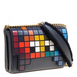 Pre Owned Anya Hindmarch Multicolor Leather Ephson Space Invaders Shoulder Bag
