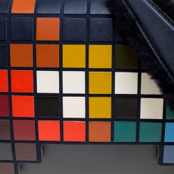 Pre Owned Anya Hindmarch Multicolor Leather Ephson Space Invaders Shoulder Bag