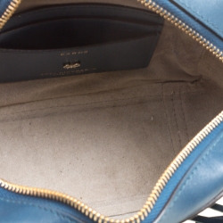 Pre Owned Anya Hindmarch Blue Leather Smiley Crossbody Bag
