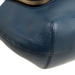 Pre Owned Anya Hindmarch Blue Leather Maxi Zip Arrow Shoulder Bag