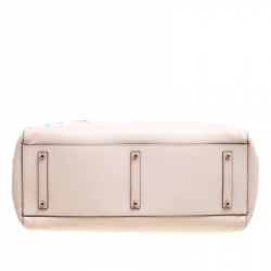 Pre Owned Anya Hindmarch Light Beige Leather Large Phwoar Featherweight Ebury Tote