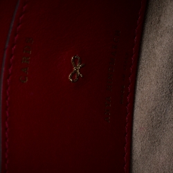 Pre Owned Anya Hindmarch Red Leather Wink Sticker Crossbody Bag