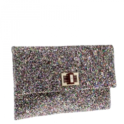 Pre Owned Anya Hindmarch Multicolor Glitter Valorie Clutch