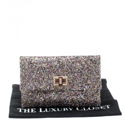 Pre Owned Anya Hindmarch Multicolor Glitter Valorie Clutch