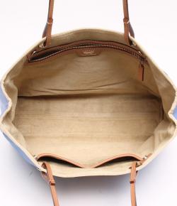 Pre Owned Anya Hindmarch Blue Printed Dog Canvas Tote