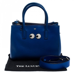 Pre Owned Anya Hindmarch Blue Leather Ebury Tote