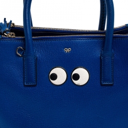 Pre Owned Anya Hindmarch Blue Leather Ebury Tote