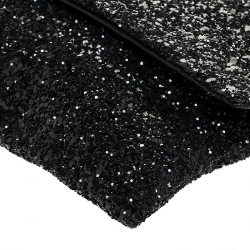 مملوكة مسبقًا Anya Hindmarch Black Glitter Flap Clutch