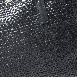 Pre Owned Anya Hindmarch Black Woven Leather Huxley Tote