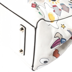 Pre Owned Anya Hindmarch Multicolor Embossed Sticker Leather Small Ebury Tote