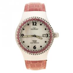 AquaMarin White Mother of Pearl Stainless Steel Sea Star Women's Wristwatch 37 mm