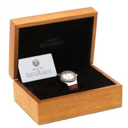 AquaMarin White Mother of Pearl Stainless Steel Sea Star Women's Wristwatch 37 mm