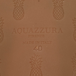 Pre Owned Aquazzura Magenta Satin Asja Crystals Slide Flats Size 40