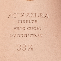 Pre Owned Aquazzura White Leather Slingback Sandals Size 39.5