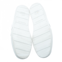 Pre Owned Aquazzura White leather The A Lace Up Sneakers Size 40