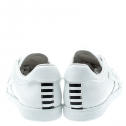 Pre Owned Aquazzura White leather The A Lace Up Sneakers Size 40