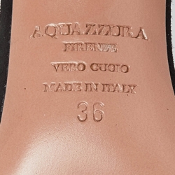 Aquazzura Black Suede Wild Thing Ankle Wrap Sandals Size 36