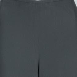 Pre Owned Armani Collezioni Grey Wide Leg Trousers M