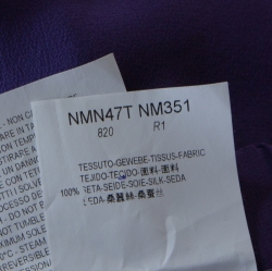 مملوكة مسبقًا Armani Collezioni Purple Silk Pleated Divided Skirt L