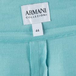 Armani Collezioni Turquoise Linen Pant Suit M