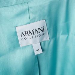 Armani Collezioni Turquoise Linen Pant Suit M