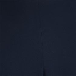 Pre Owned Armani Collezioni Navy Blue Cady Pant Suit M