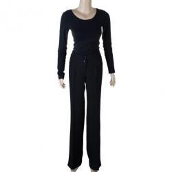 مملوكة مسبقًا Armani Collezioni Black Acetate Trousers S