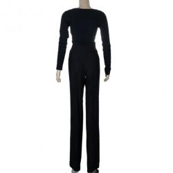مملوكة مسبقًا Armani Collezioni Black Acetate Trousers S