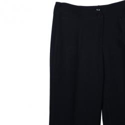 مملوكة مسبقًا Armani Collezioni Black Acetate Trousers S