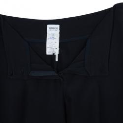 مملوكة مسبقًا Armani Collezioni Black Acetate Trousers S
