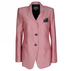 Armani Collezioni Geometric Jacquard Pocket Square Detail Blazer M