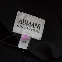 Pre Owned Armani Collezioni Navy Blue Draped Waist Sleeveless Maxi Dress S
