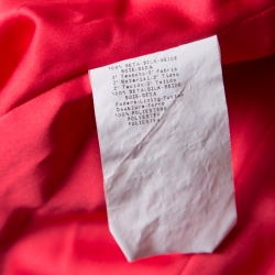 Pre Owned Armani Collezioni Red Silk Georgette Tailored Blazer S