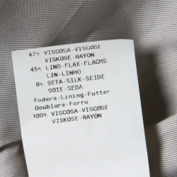 Pre Owned Armani Collezioni Houndstooth Patterned Jacquard Three Button Blazer L