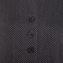 Pre Owned جاكيت أرماني كوليزيوني صوف تريكو جاكار رصاصي داكن منقوش L