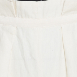 Pre Owned Armani Collezioni Cream Linen Wide Leg Pants M