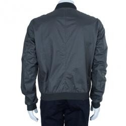 مملوكة مسبقًا Armani Collezioni Men's Olive Green Technical Zip Front Jacket L