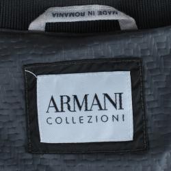 مملوكة مسبقًا Armani Collezioni Men's Olive Green Technical Zip Front Jacket L