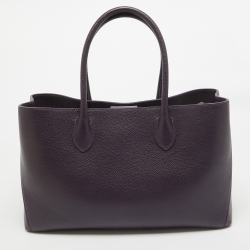 Aspinal Of London Purple Pebbled Leather London Tote