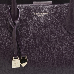 Aspinal Of London Purple Pebbled Leather London Tote