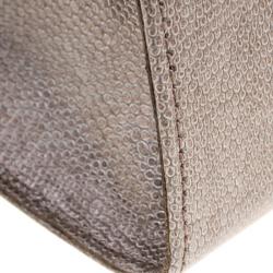 Aspinal Of London Grey Glossy Lizard Print Leather Medium Cosmetic Pouch