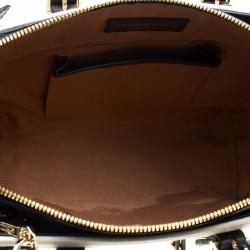 Pre Owned Aspinal Of London Beige/Black Leather Mini Marylebone Tote