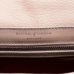 Pre Owned Aspinal Of London Beige Leather Small Lottie Shoulder Bag
