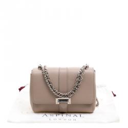 Pre Owned Aspinal Of London Beige Leather Small Lottie Shoulder Bag