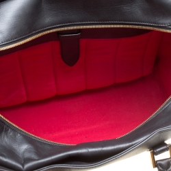 Pre Owned Aspinal of London Black/Beige Leather and Calfhair Midi Marylebone Tech Tote