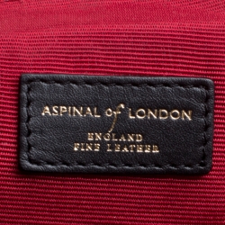 Pre Owned Aspinal of London Black/Beige Leather and Calfhair Midi Marylebone Tech Tote