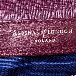 Aspinal Of London Burgundy Leather Small Lottie Shoulder Bag